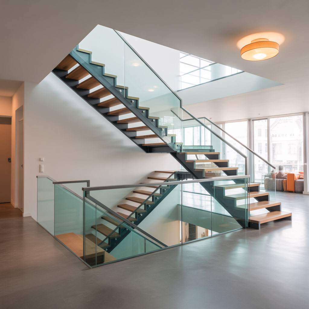 Floating Staircase: 20 Stunning Ideas to Elevate Modern Interiors 1 Sleek Glass and Steel Floating Staircase