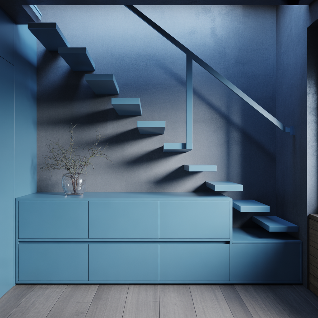 Floating Staircase: 20 Stunning Ideas to Elevate Modern Interiors 13 Floating Staircase with Built-In Storage