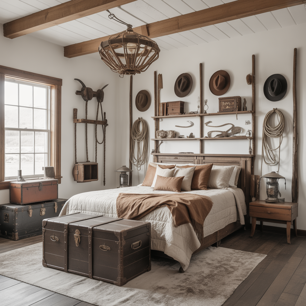 Western Ranch Bedroom:20 Inspiring Ideas to Create a Cozy Rustic Retreat 20 Vintage Western Accessories for Character