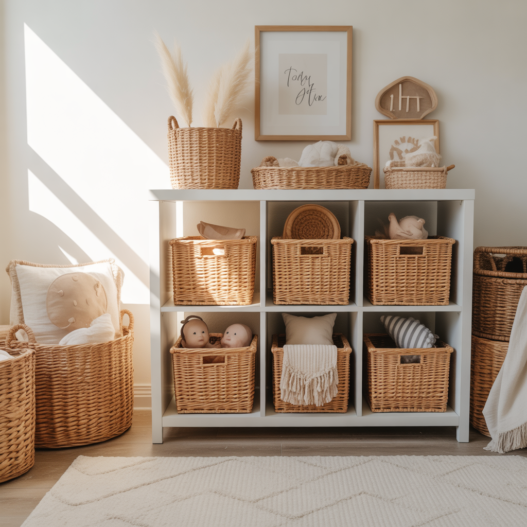Functional Storage with Woven Baskets