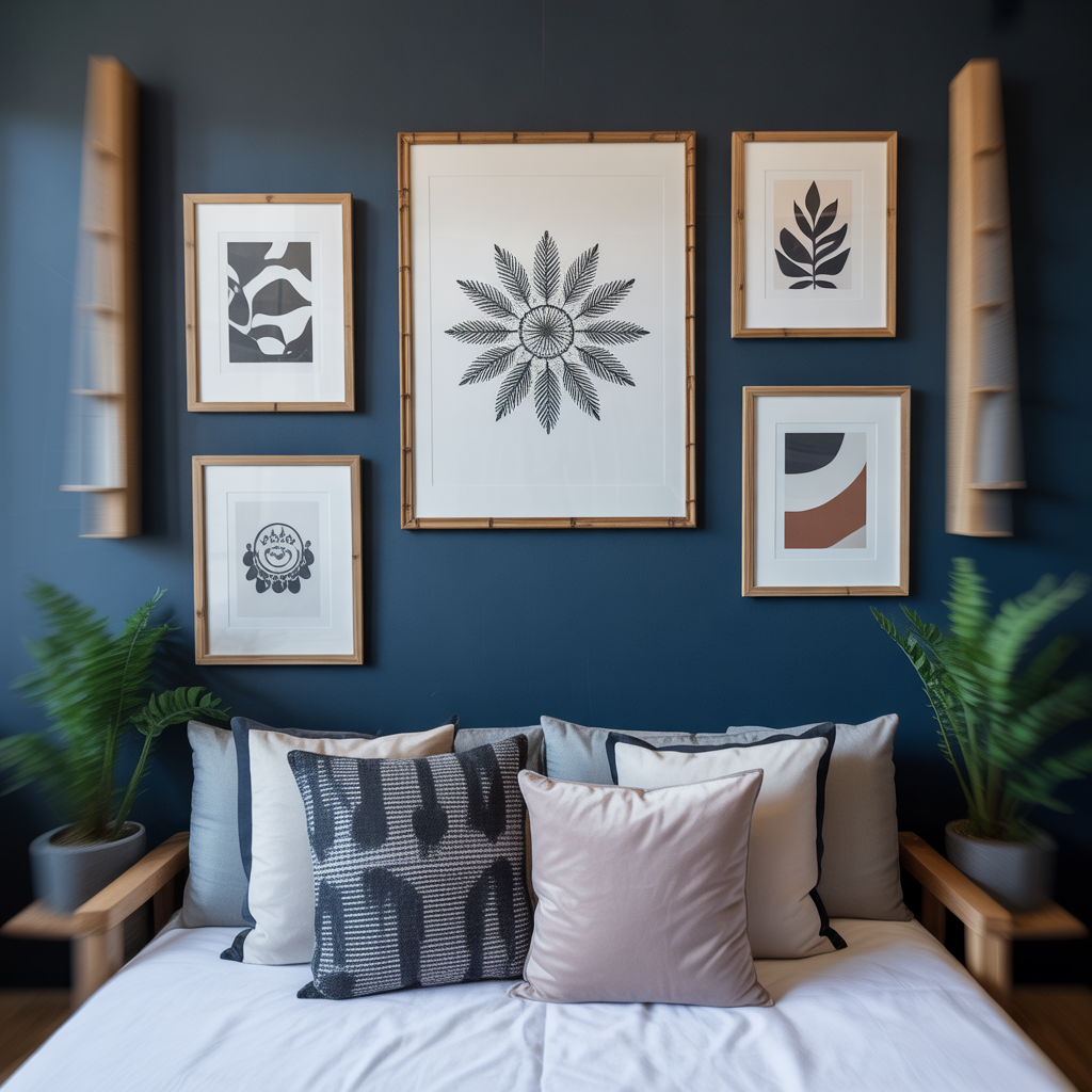 A Mini Gallery Wall with Boho Prints