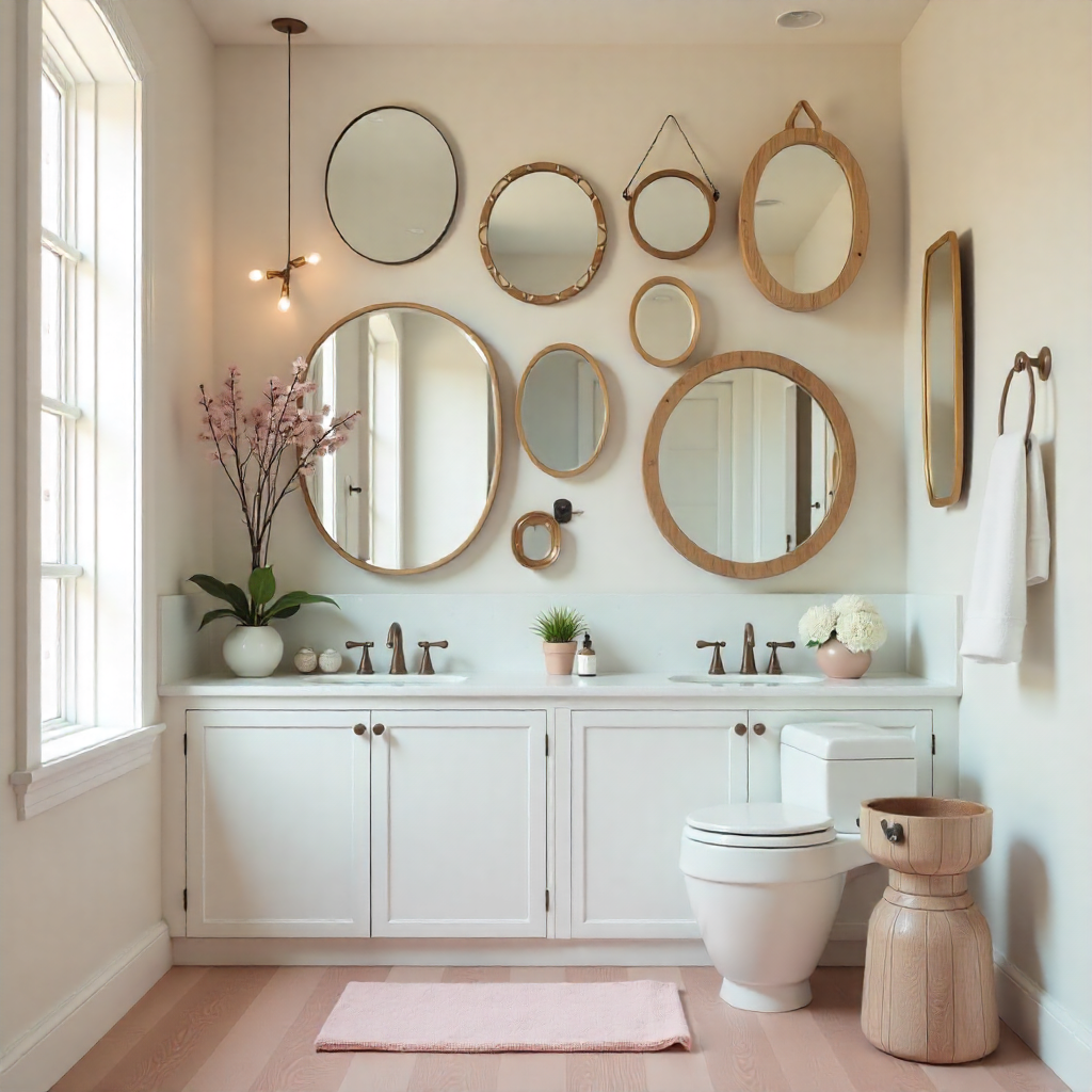 Fun Bathroom Decor: 25 Playful and Creative Ideas 10 Create a Gallery of Fun Mirrors