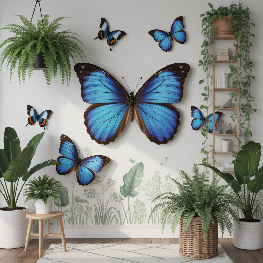 Butterfly Garden Theme with Plants