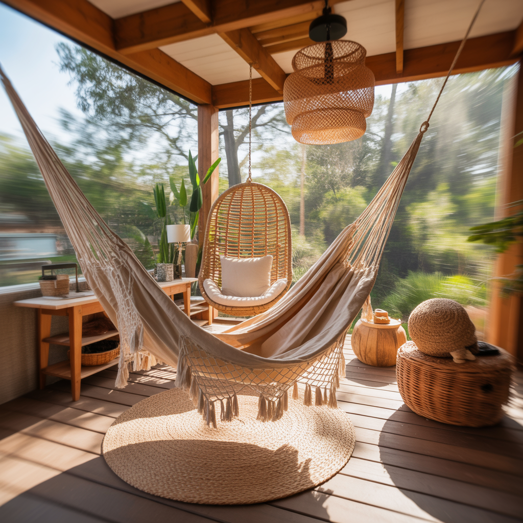 Boho Sunroom: 20 Inspiring Ideas to Create a Relaxed and Dreamy Space 14 Add a Hammock or Hanging Chair