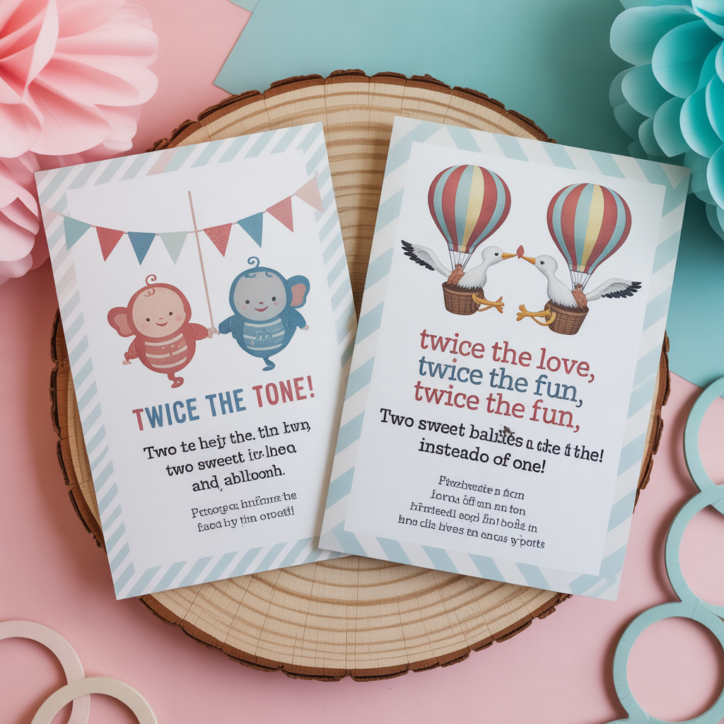 Baby Shower for Twins: 20 Creative and Heartfelt Ideas 1 Twin-Themed Invitations That Set the Tone