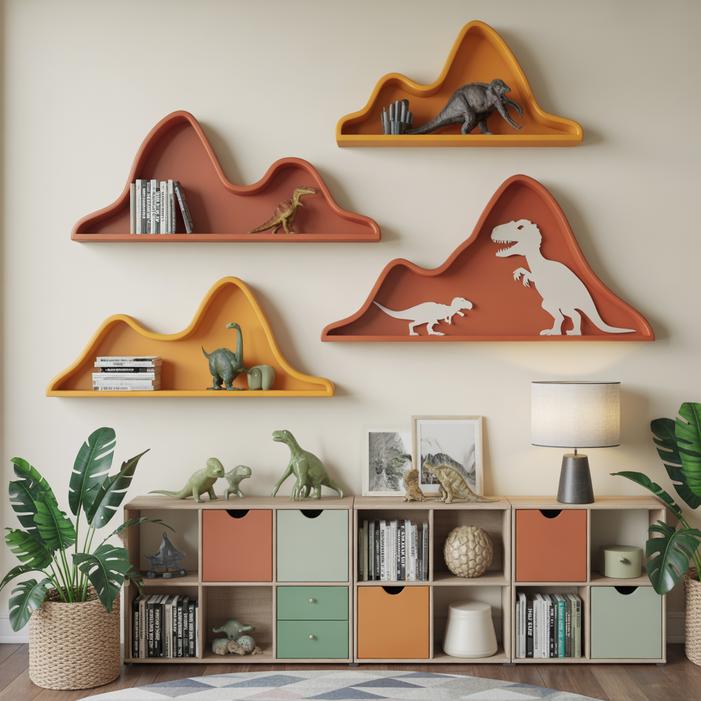 Jurassic Wall Shelves