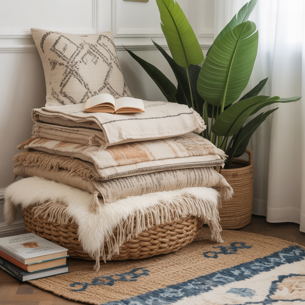 Boho Reading Nook :20 Creative Ideas for Designing Reading Nook 8 Layered Rug Sanctuary