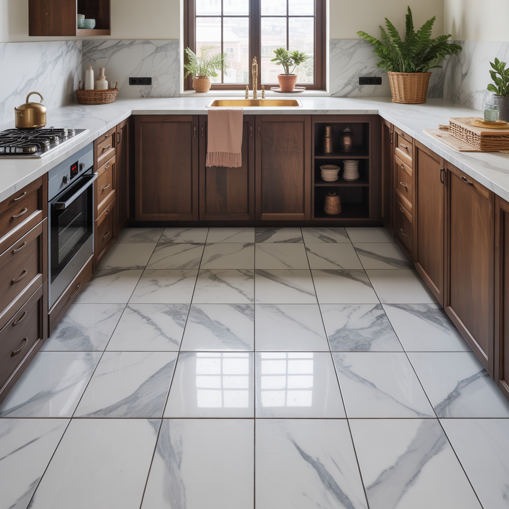 Marble-Look Porcelain Tiles