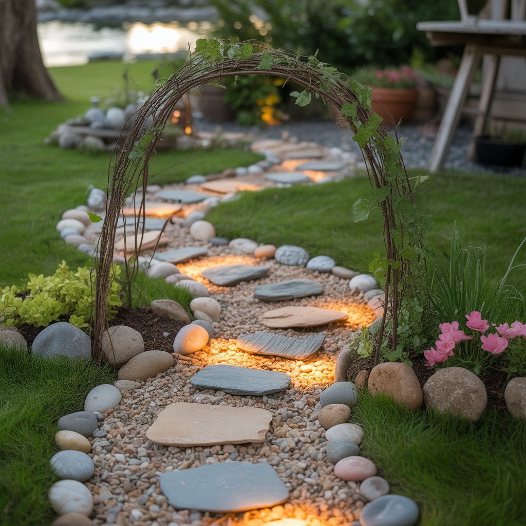 Miniature Pathways with Pebbles and Stones