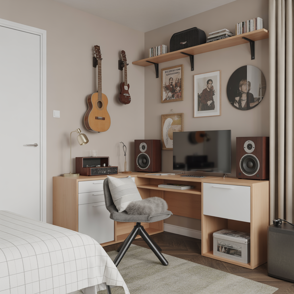 Dorm Room Decor for Guys: 20 Creative and Functional Ideas 14 Music Corner for Relaxation