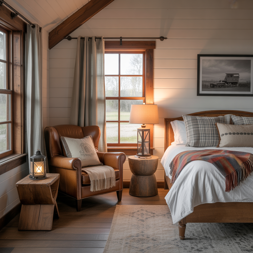 Western Ranch Bedroom:20 Inspiring Ideas to Create a Cozy Rustic Retreat 13 Cozy Reading Nook with Rustic Charm