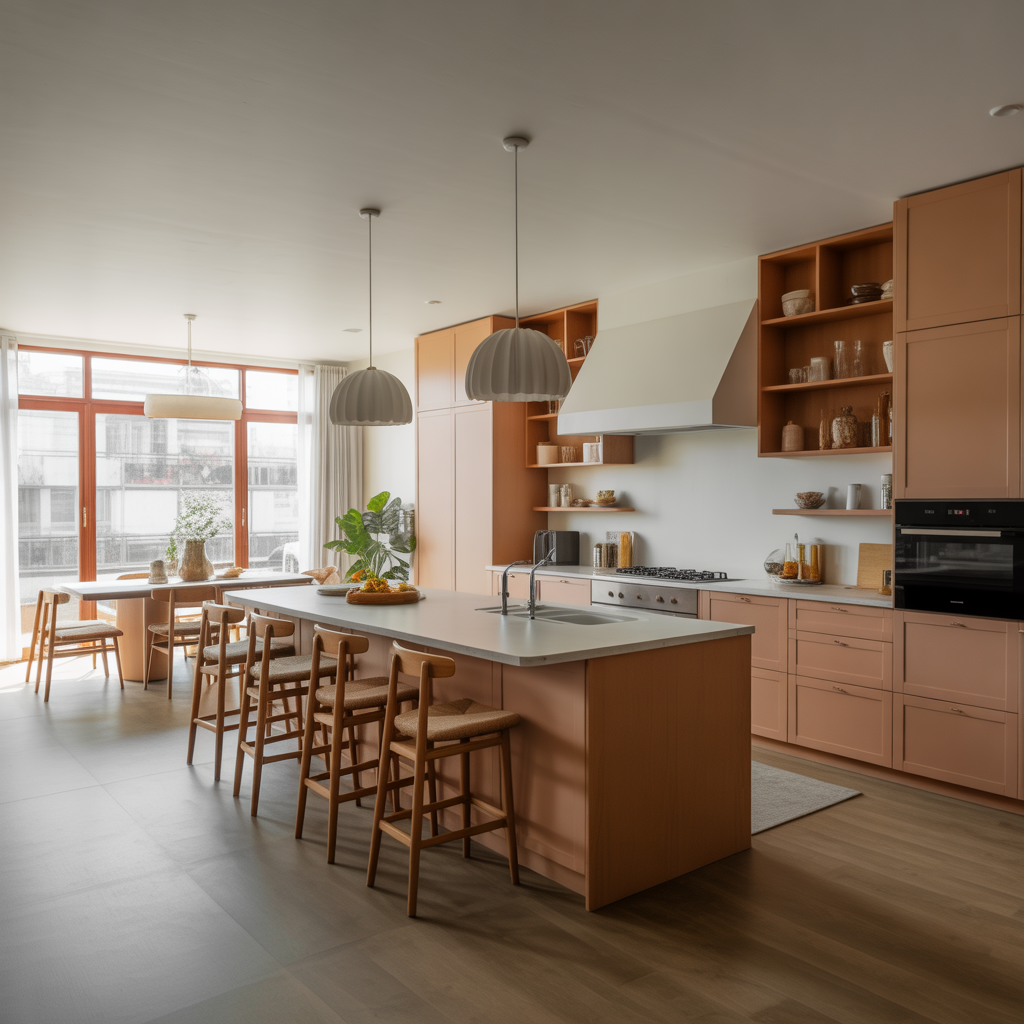 U Shape Kitchen Island