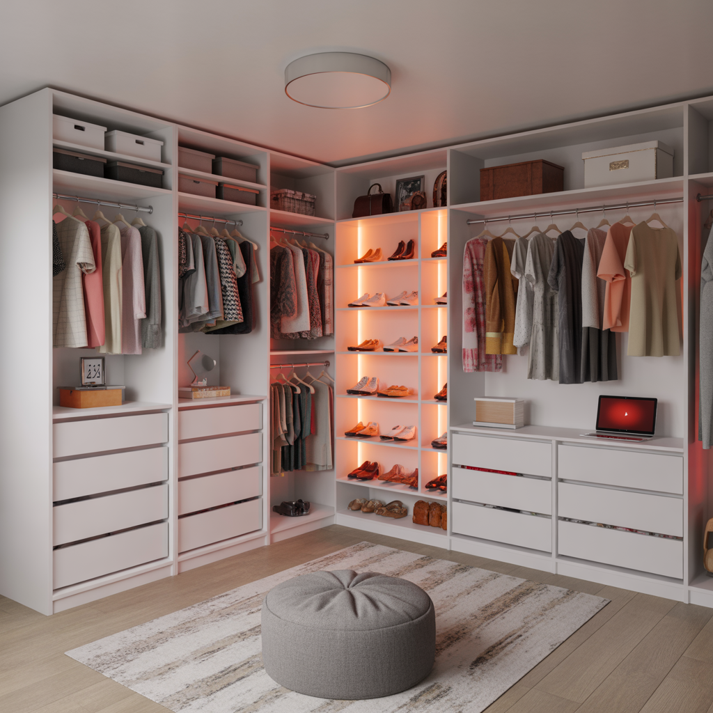 Organized Closet with Display