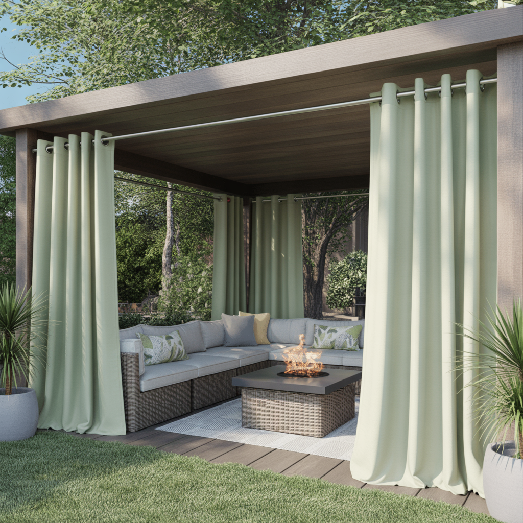 Outdoor Curtains with Grommets for Easy Use