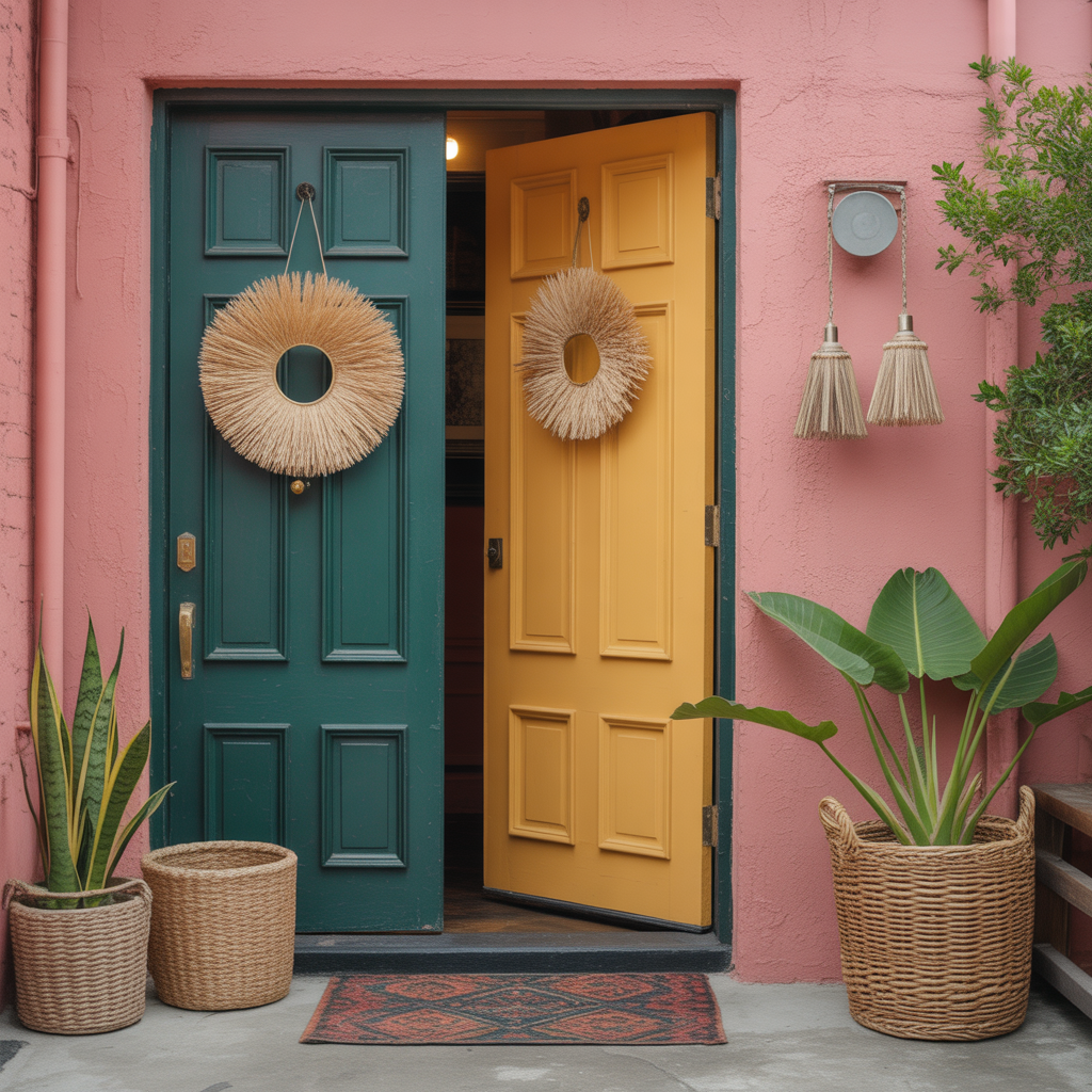 Painted Doors in Bold Colors
