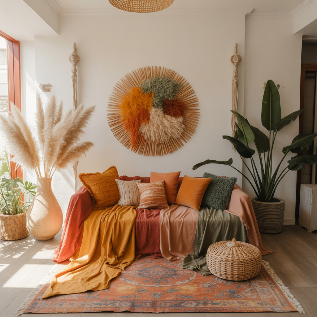 Boho Sunroom: 20 Inspiring Ideas to Create a Relaxed and Dreamy Space 8 Play with a Warm and Earthy Color Palette