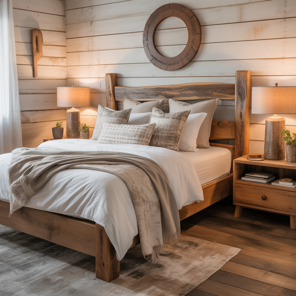 Cozy Winter Bedroom: 20 Beautiful Ideas to Create Warmth and Comfort 8 Rustic Wooden Furniture Accents