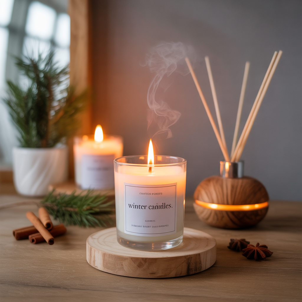 Cozy Winter Bedroom: 20 Beautiful Ideas to Create Warmth and Comfort 11 Ambient Scent with Winter Candles