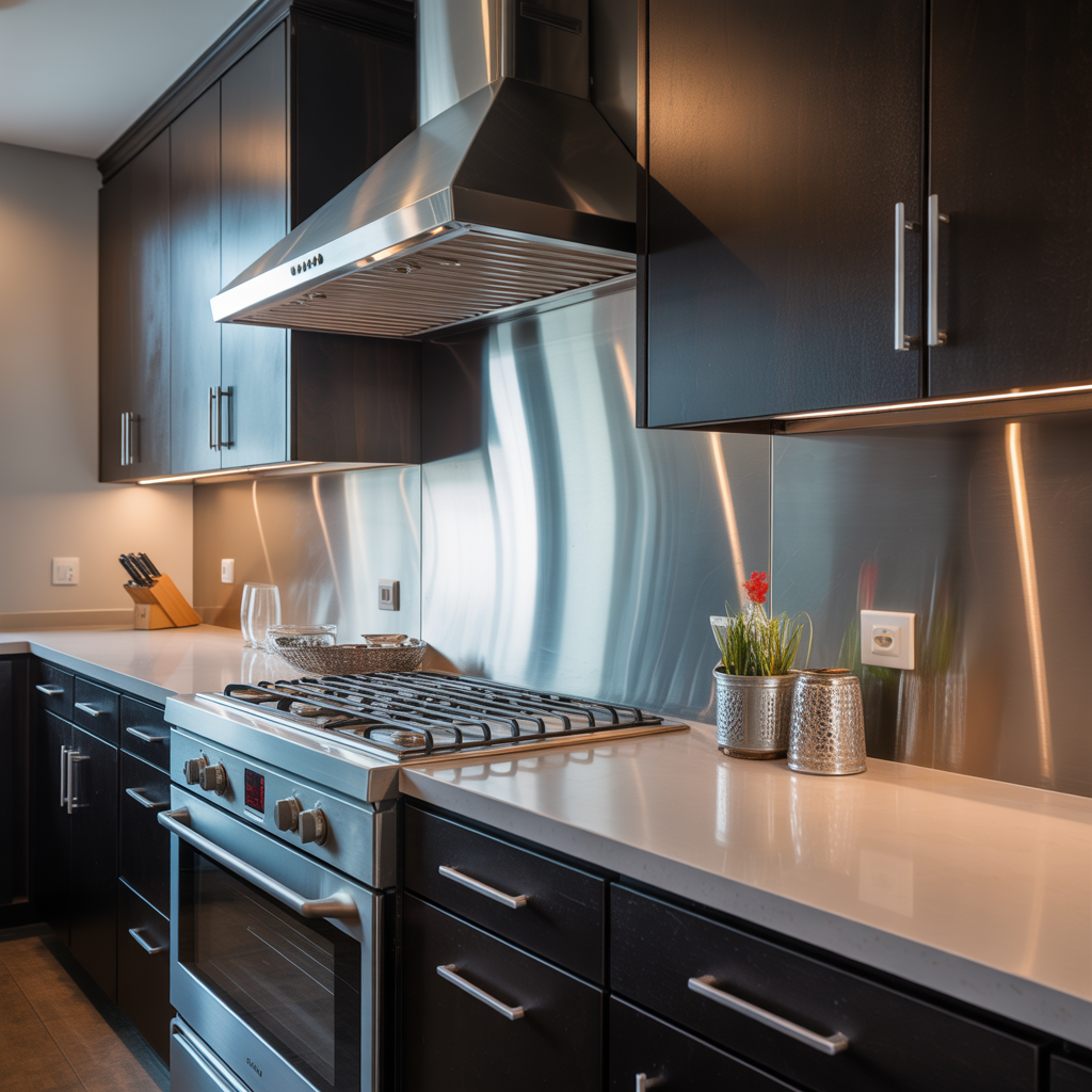 Sleek Stainless Steel Panels