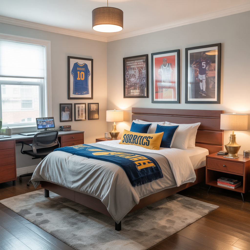 Dorm Room Decor for Guys: 20 Creative and Functional Ideas 5 Sports-Inspired Accents for Energy