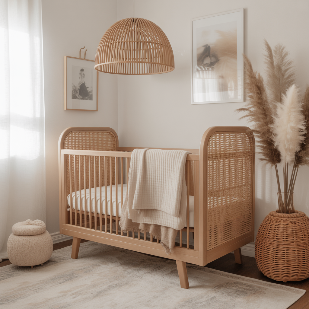 Statement Crib in a Neutral Tone