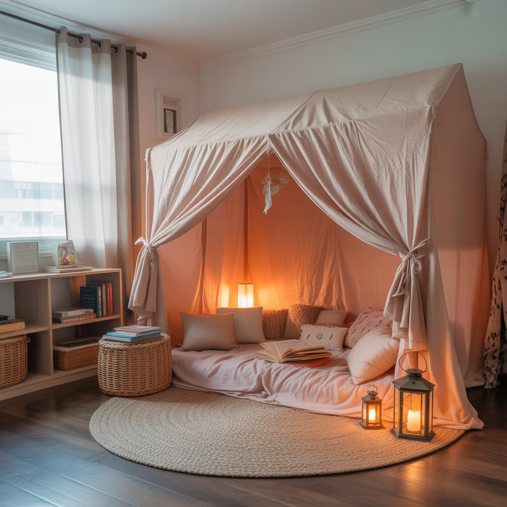 Boho Reading Nook :20 Creative Ideas for Designing Reading Nook 13 Tented Reading Hideaway