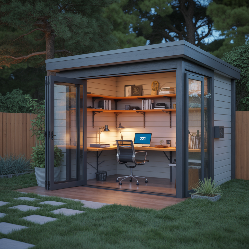 Backyard Office: 20 Creative Ideas to Build Your Dream Outdoor Workspace 8 Tiny Backyard for Compact Spaces