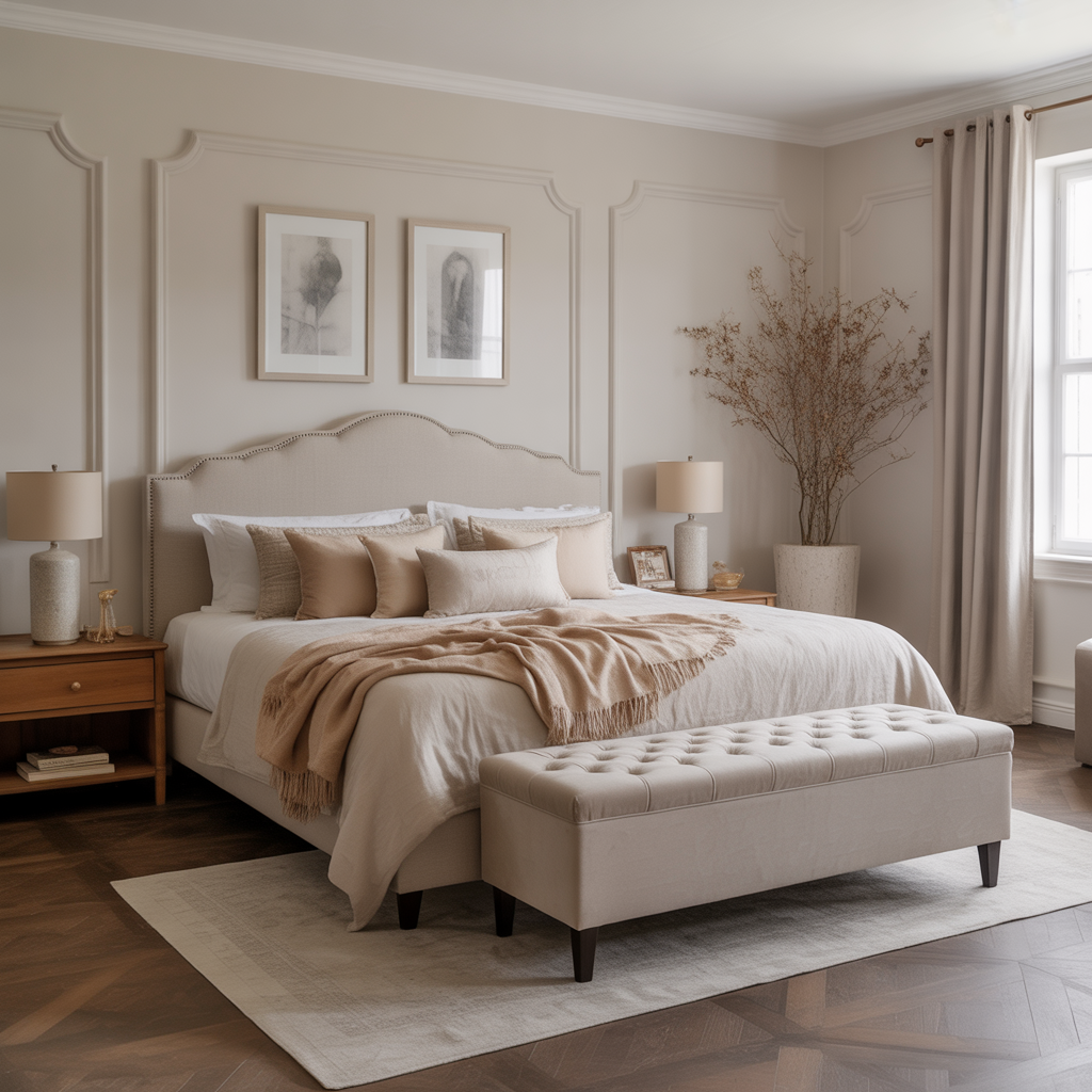 Cozy Winter Bedroom: 20 Beautiful Ideas to Create Warmth and Comfort 17 Upholstered Headboards and Benches