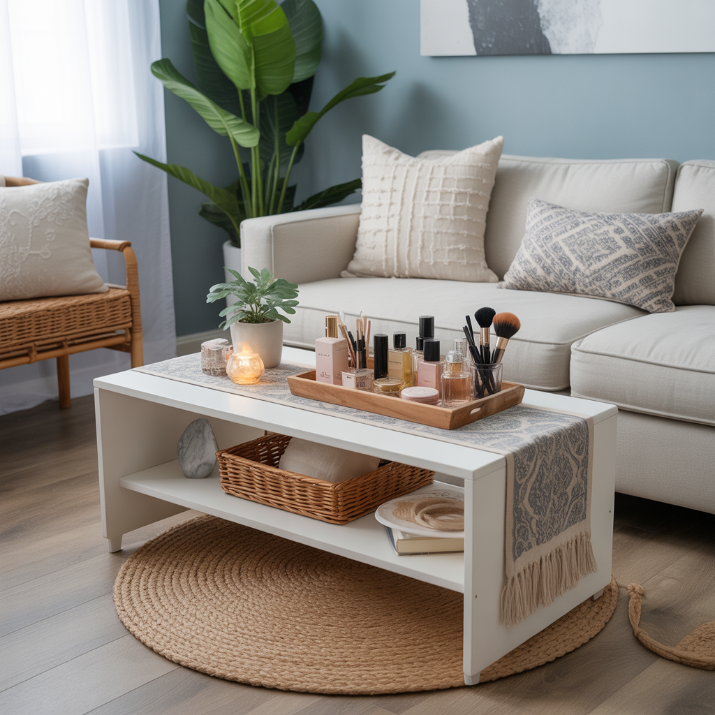 Boho Coffee Table Decor: Heartfelt 22 Ideas to Transform Your Living Space 21 Boho Coffee Table Decor for a Vanity