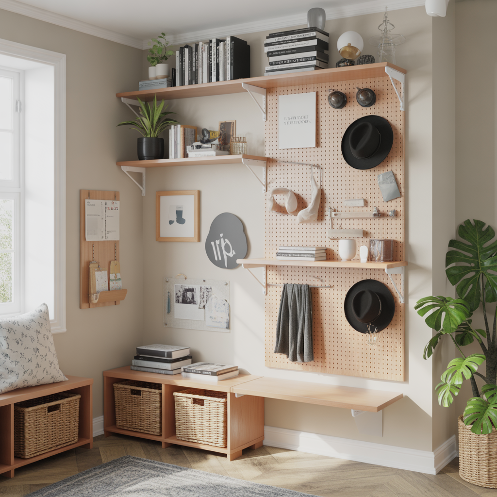 Dorm Room Decor for Guys: 20 Creative and Functional Ideas 19 Wall-Mounted Storage for Efficiency