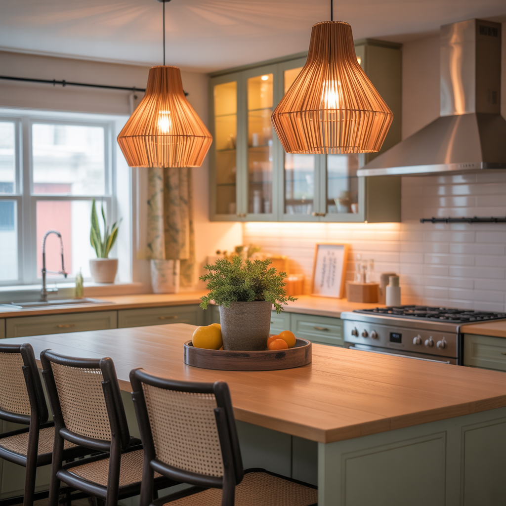 Earthy Kitchen: 20 Inspiring Ideas for a Natural and Grounded Space 15 Warm and Ambient Lighting