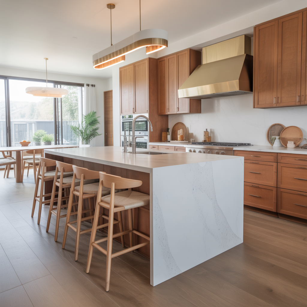 Waterfall Countertop Elegance