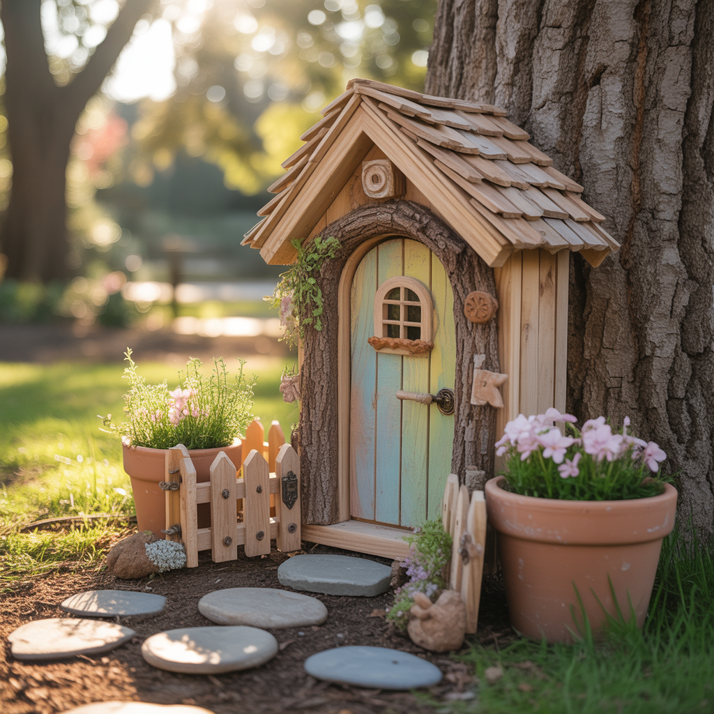 Whimsical Entrance with Fairy Doors