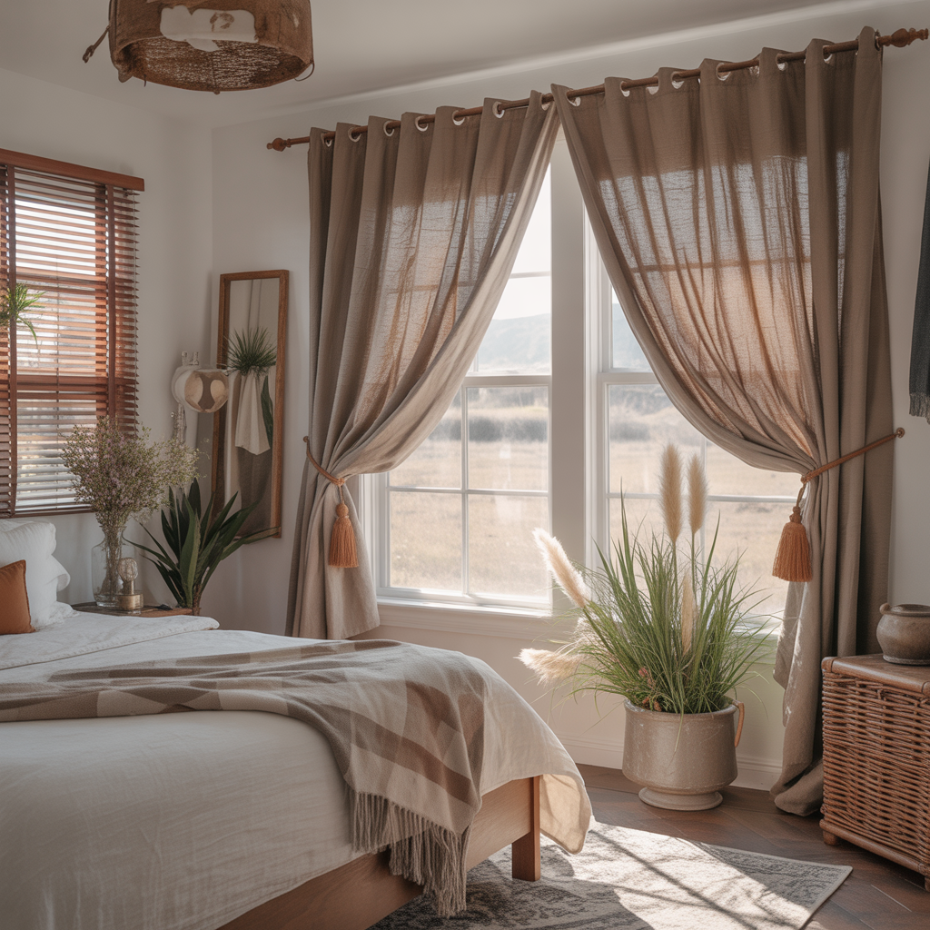 Western Ranch Bedroom:20 Inspiring Ideas to Create a Cozy Rustic Retreat 18 Ranch-Style Window Treatments