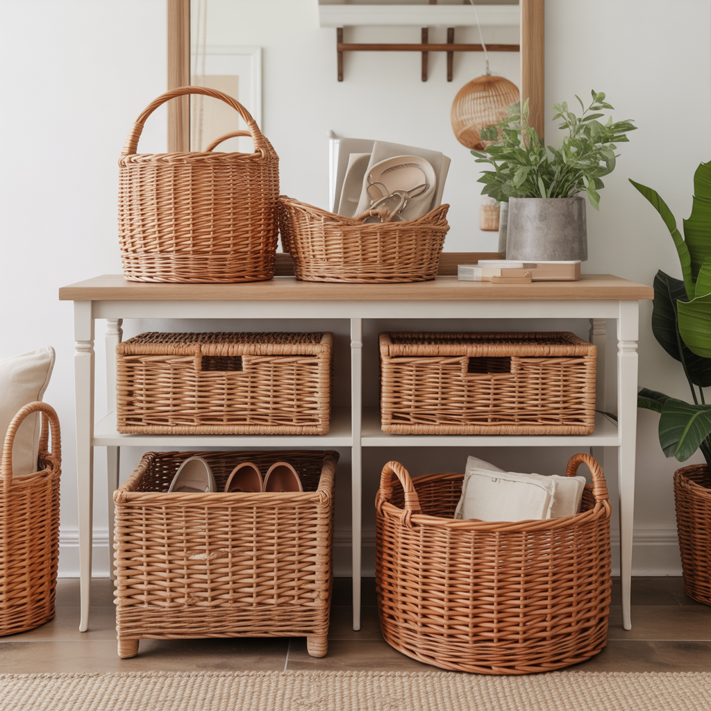 Boho Hallway: 20 Inspiring Ideas to Create a Free-Spirited Entryway 7 Woven Baskets for Storage and Style