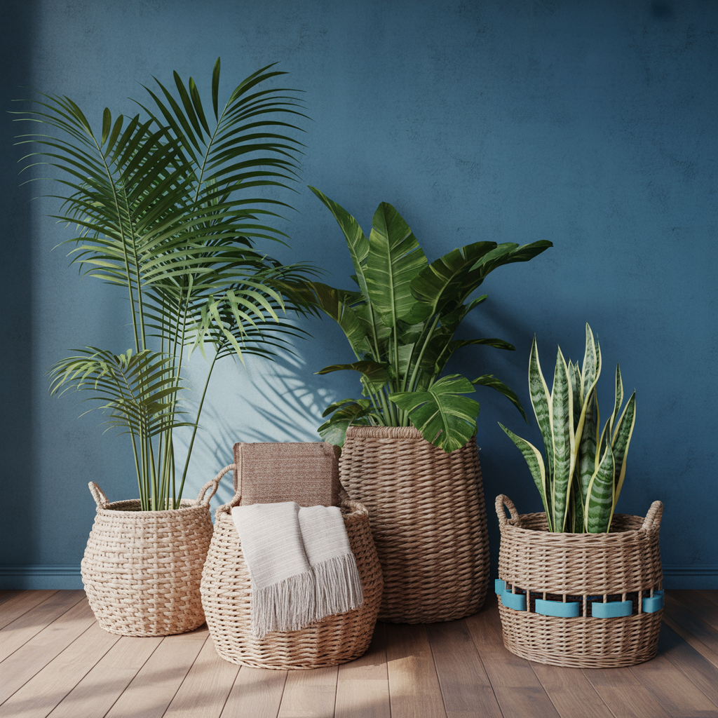Woven Baskets as Planters