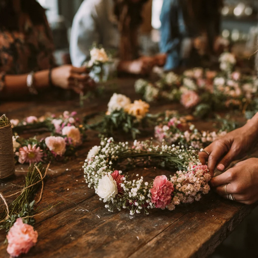 Add a DIY Flower Crown Station