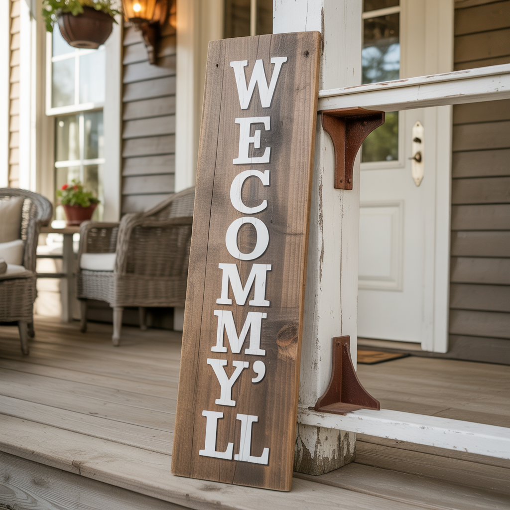 Add a Farmhouse Welcome Sign