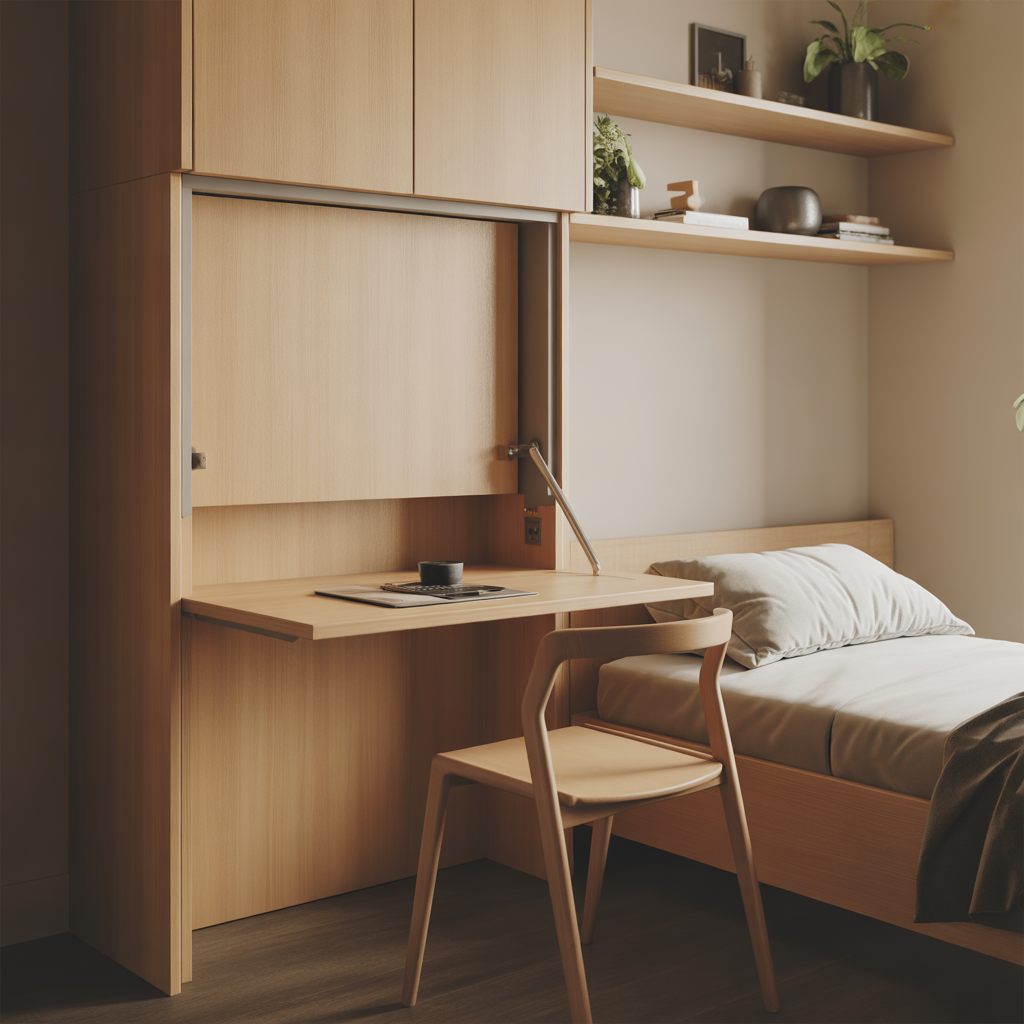 Add a Floating Desk or Fold-Down Table