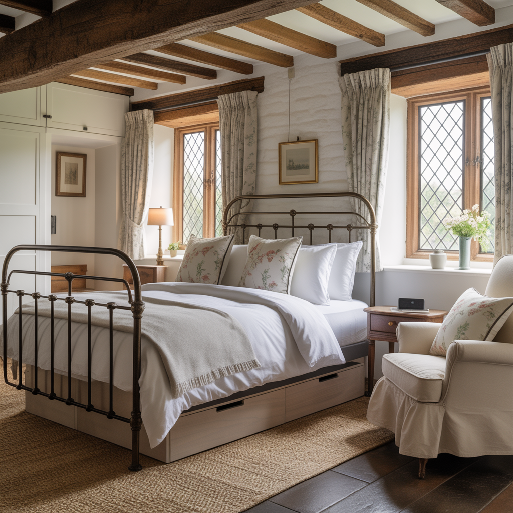 English Cottage Bedroom: 14 Dreamy Ideas for a Cozy, Timeless heaven 14 Adding Subtle Modern Comforts