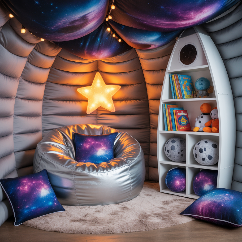 Astronaut-Inspired Reading Nook