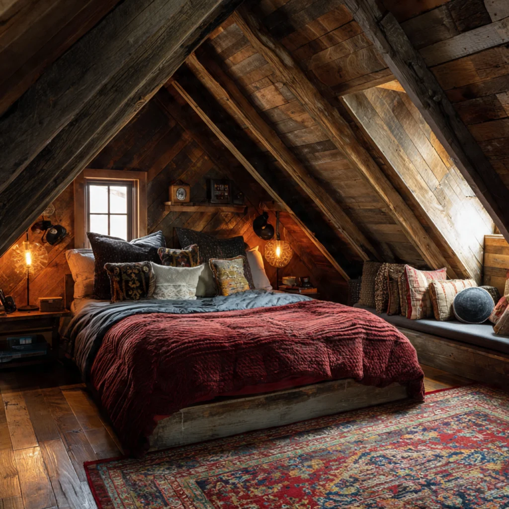 Attic Bedroom with Vintage Charm