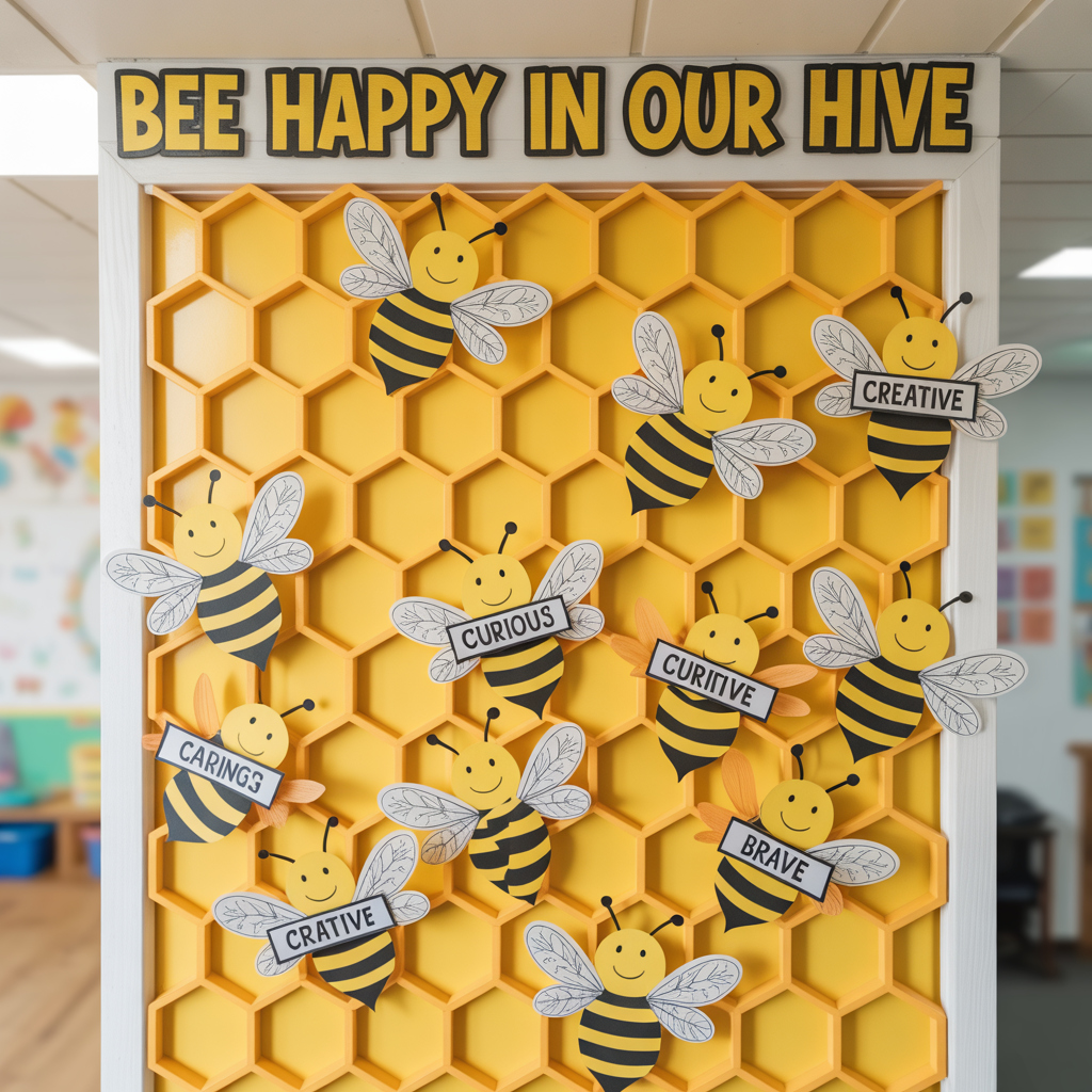 Bee Happy Classroom Door