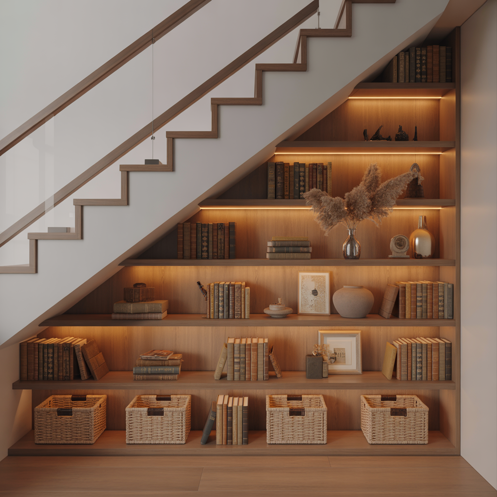 Built-in Shelving for Books and Decor