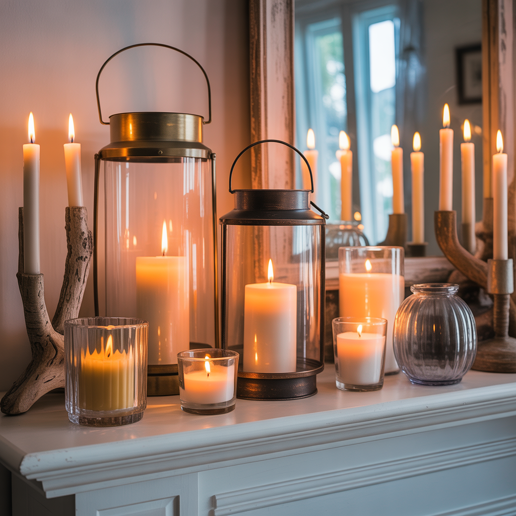 Candles and Lanterns for Coastal Glow