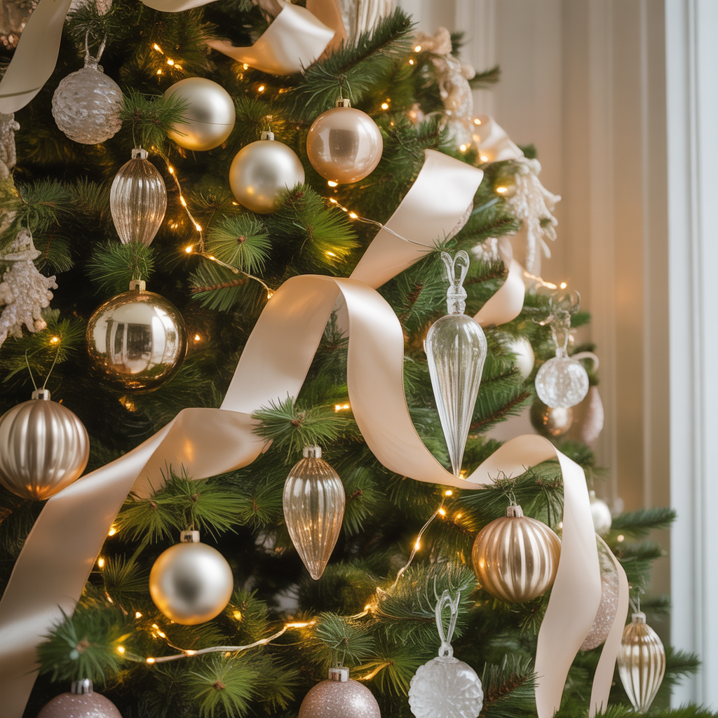 Christmas Tree Color Schemes :15 Beautiful ideas You’ll Want to Try This Year 9 Champagne and Ivory Elegance