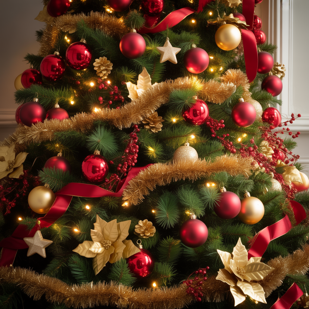 Christmas Tree Color Schemes :15 Beautiful ideas You’ll Want to Try This Year 1 Classic Red and Gold Elegance Christmas Tree Color Schemes