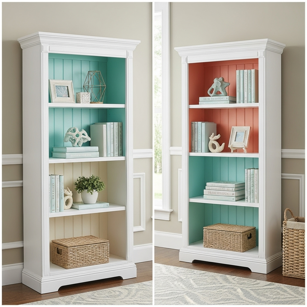Painted Furniture: 20 Creative Ideas to Transform Your Home 7 Coastal Inspired Painted Bookshelves