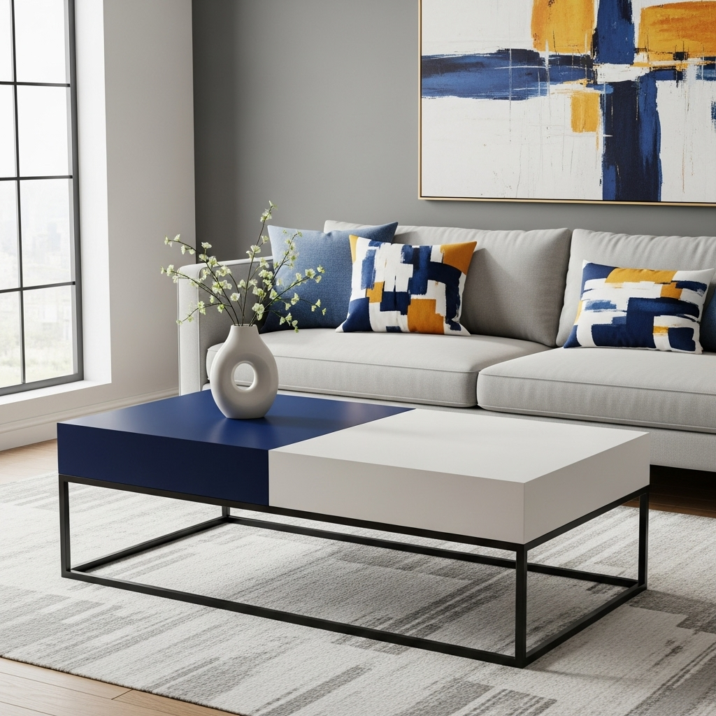 Painted Furniture: 20 Creative Ideas to Transform Your Home 6 Color Blocking on Coffee Tables