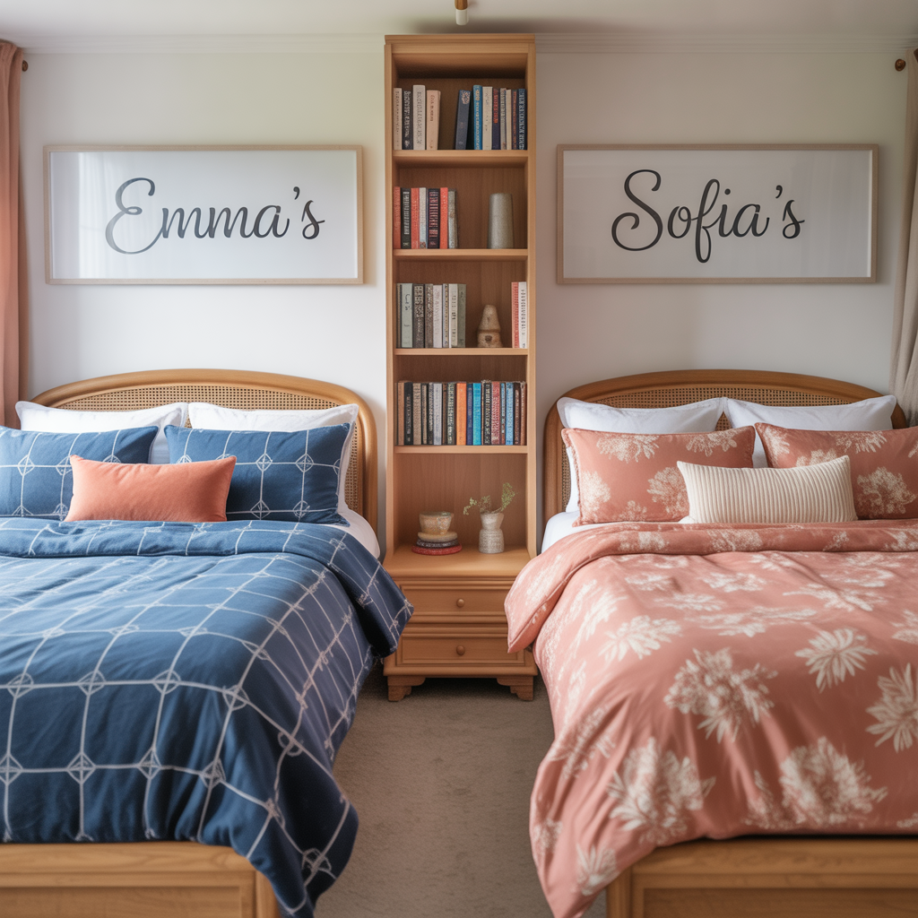 Small Shared Bedroom : 15 Creative Ways to Maximize Space and Style 7 Coordinated but Personalized Décor